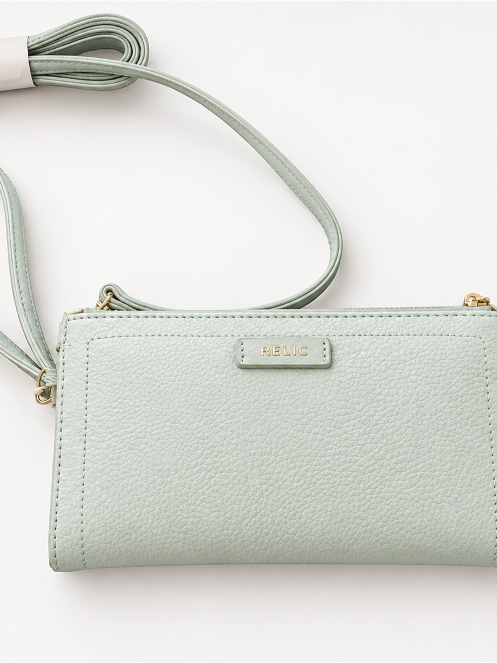 Relic Mint Green Pebbled Crossbody Wallet